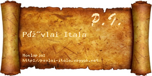 Pávlai Itala névjegykártya